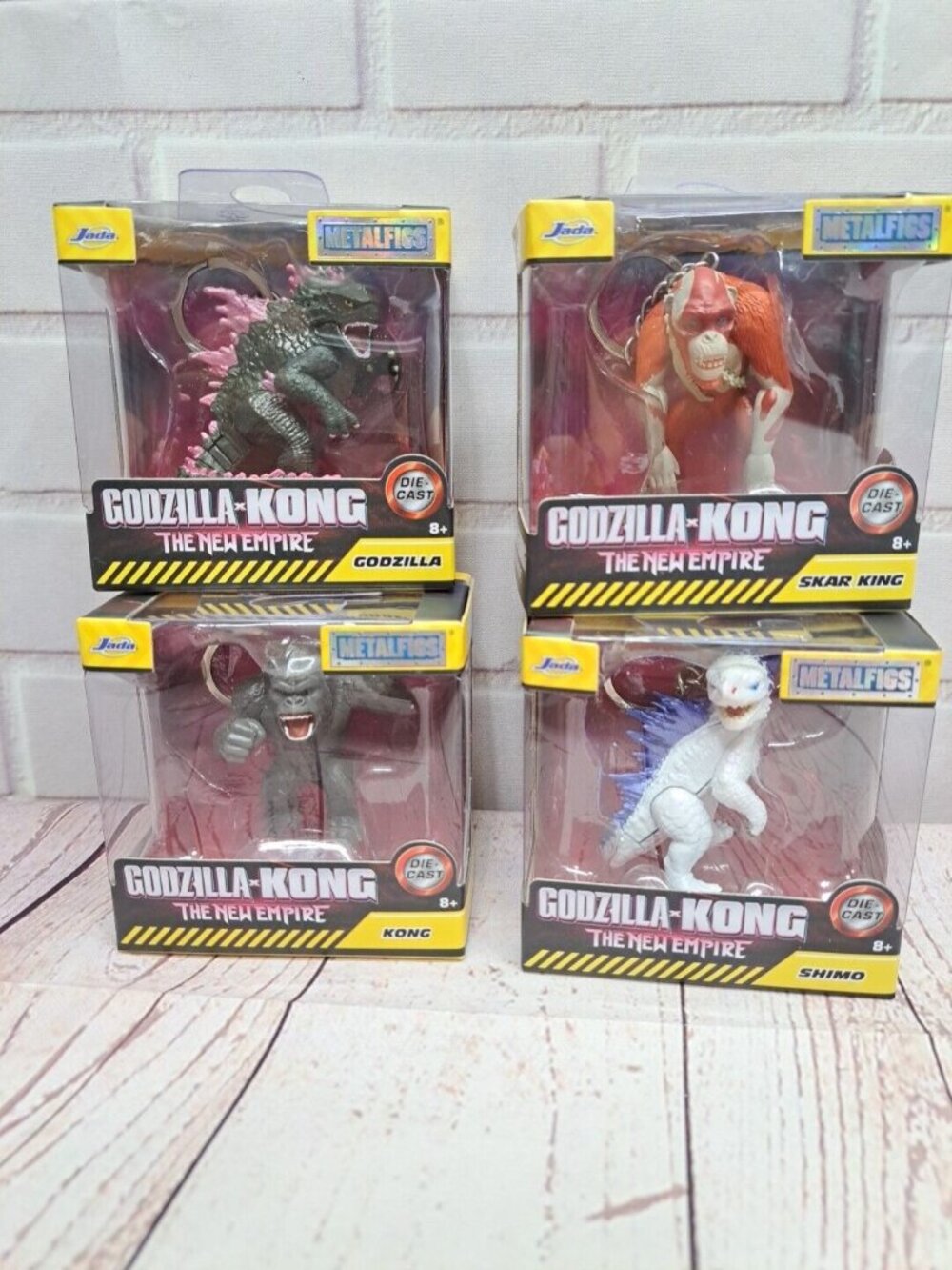 NIB Godzilla x Kong The New Empire 2024 Jada Metalfigs COMPLETE SET OF 4 SET